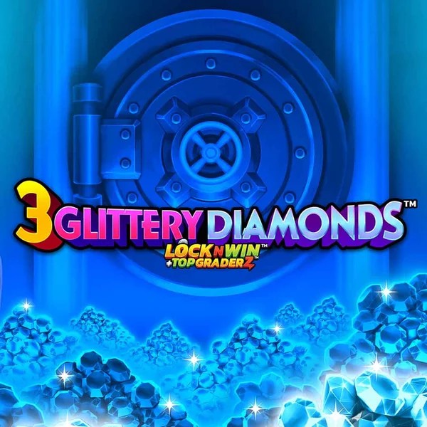 3 Glittery Diamonds game by PearFiction Studios – logo hosted on Slotsvader Casino