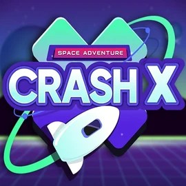 Logo of Crash X from Turbo Games at Slotsvader Casino