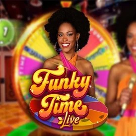 Official Live Casino logo: Funky Time by Evolution at Slotsvader Casino