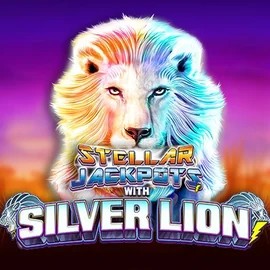 Stellar Jackpots with Silver Lion slot visual from Lightning Box Game available on slots-vader.ca