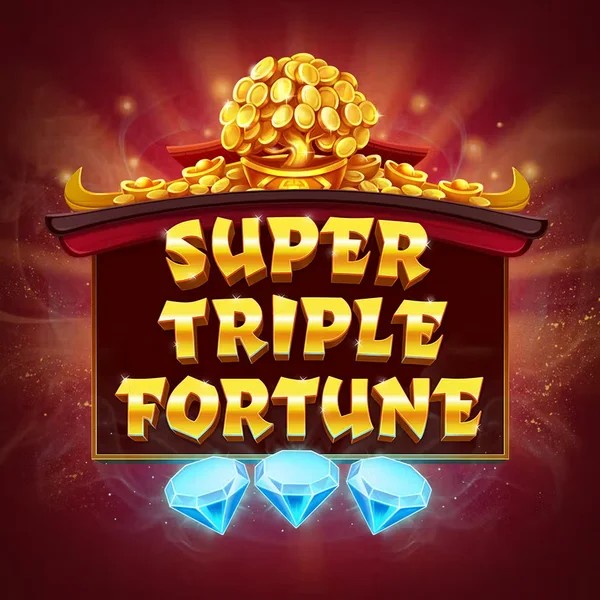 Super Triple Fortune slot logo by Greentube at Slotsvader Casino